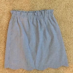 Lauren James blue gingham Skirt size small